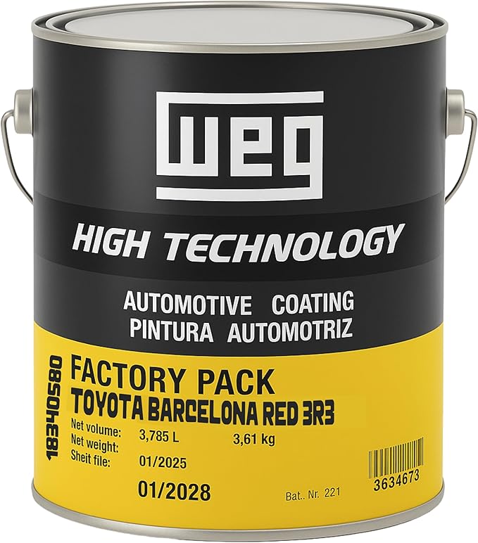 Auto Underbody Coating – 1 Gallon Factory-Type Automotive Paint | Rust Resistant for Truck & Car Frames & Undercarriage Protection | Durable Finish | Professional Automotive Paint (BARCELONA RED 3R3)