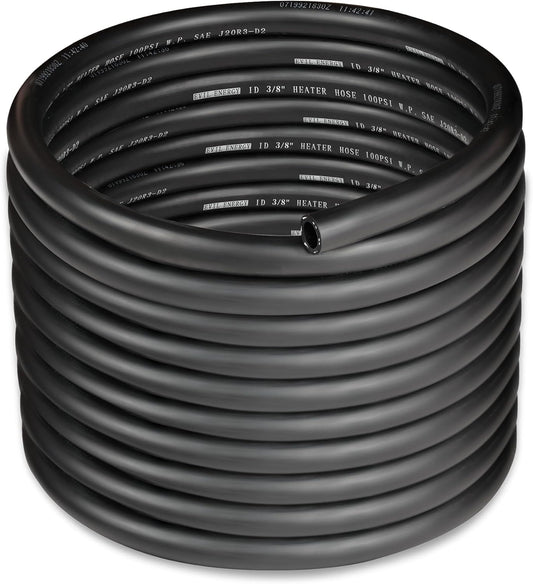 EVIL ENERGY 3/8" Heater Hose Coolant Radiator Straight 100PSI SAE 20R3 25FT Black