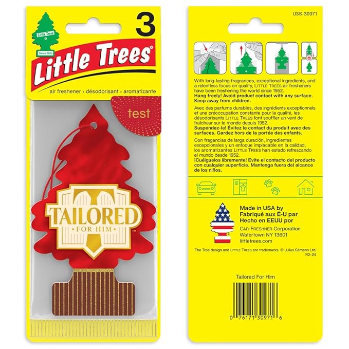 Little Trees Car Air Freshener | Hanging Tree Provides Long Lasting Scent for Auto and Home | Tailored for Him, 24 Air Fresheners