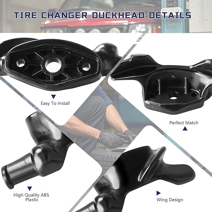 Tire Changer Duck Head 4-120129B,Tire Machine Duck Head,Wing Style Black Plastic Duck Head for Workshop tire Changer (4, Black-4)