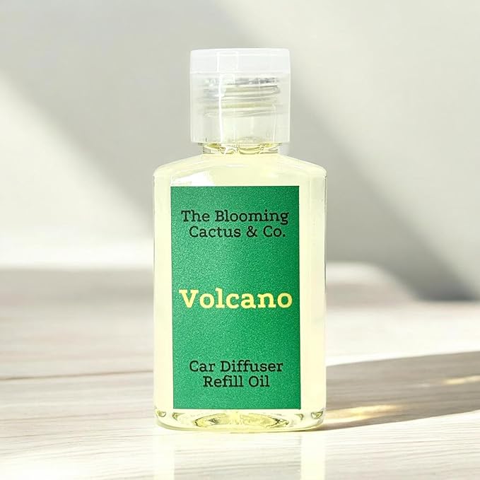 The Blooming Cactus & Co. - Car Diffuser Refill - Fragrance Oil Diffuser Refill - Reed Diffuser Refill 30 gr (Volcano)