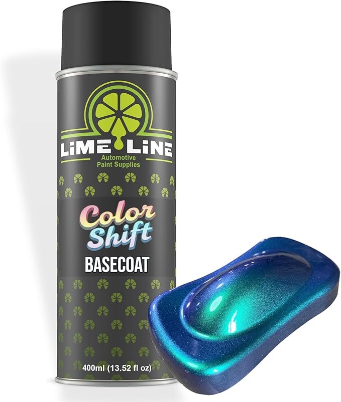 LiME LiNE Premium Automotive Basecoat Aerosol Spray Paint - Fast Drying- Custom Paint, Must Be Clearcoated! (Green + Purple + Blue)
