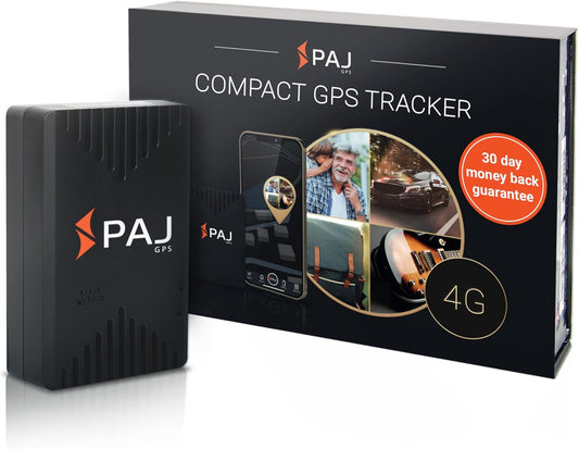 PAJ GPS COMPACT Finder 4G - GPS Tracker for Cars, Motorcycles and Trucks - Up to 20 Days Battery Life - Tracking Device for Theft Protection with Live Tracking, Alarm Notification in case of Emergency