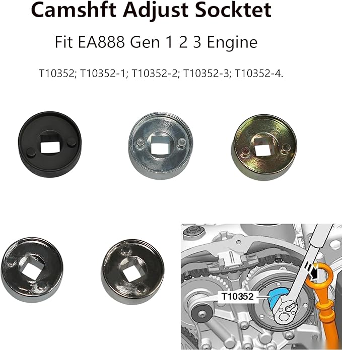 EA888 1.8 2.0 TSi TFSi Engine Camshaft Crankshaft Timing Tool with Camshaft Sliding Pieces Spacer Tool Compatible with VW Audi 2.0T T40191 T10352 T10368 T10354 T10060A T40011 T40098 T40267 T40271