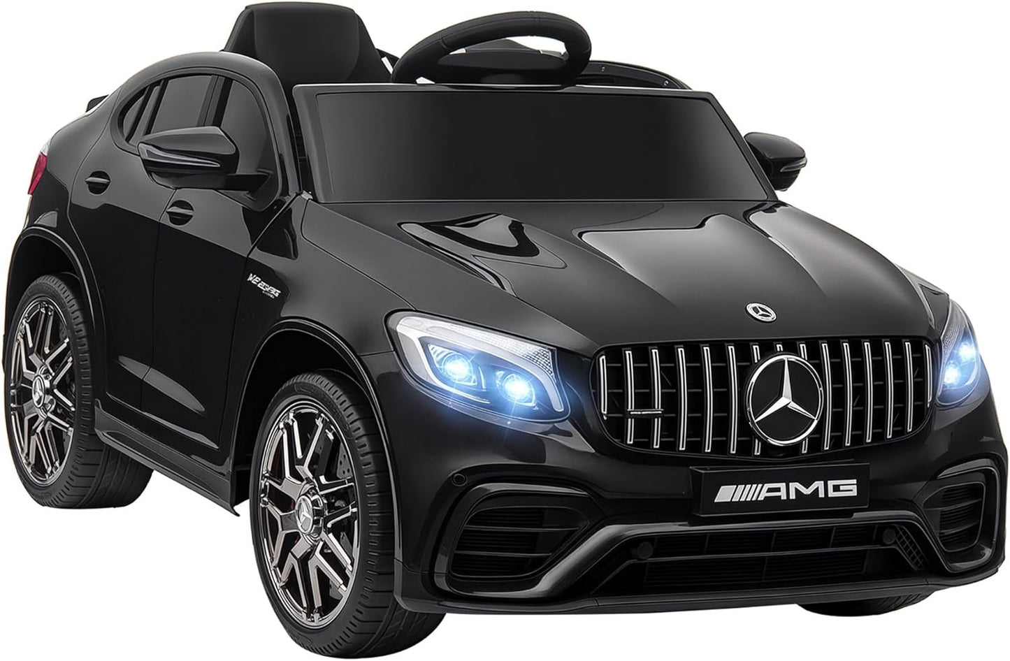 Aosom 12V Toddler Ride On Car with Remote Control, Mercedes Benz AMG GLC63S Coupe, Electric Car with 2 Speed, MP3 Player, Light, Horn, Songs, Suspension, Black
