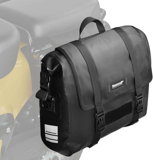 HUNTVP Motorcycle Saddlebags 15L Saddle Bags Motorcycles Single Side Pannier Bag Waterproof Motorcycle Tail Bag Portable Multifunctional Shoulder Bag (Black)