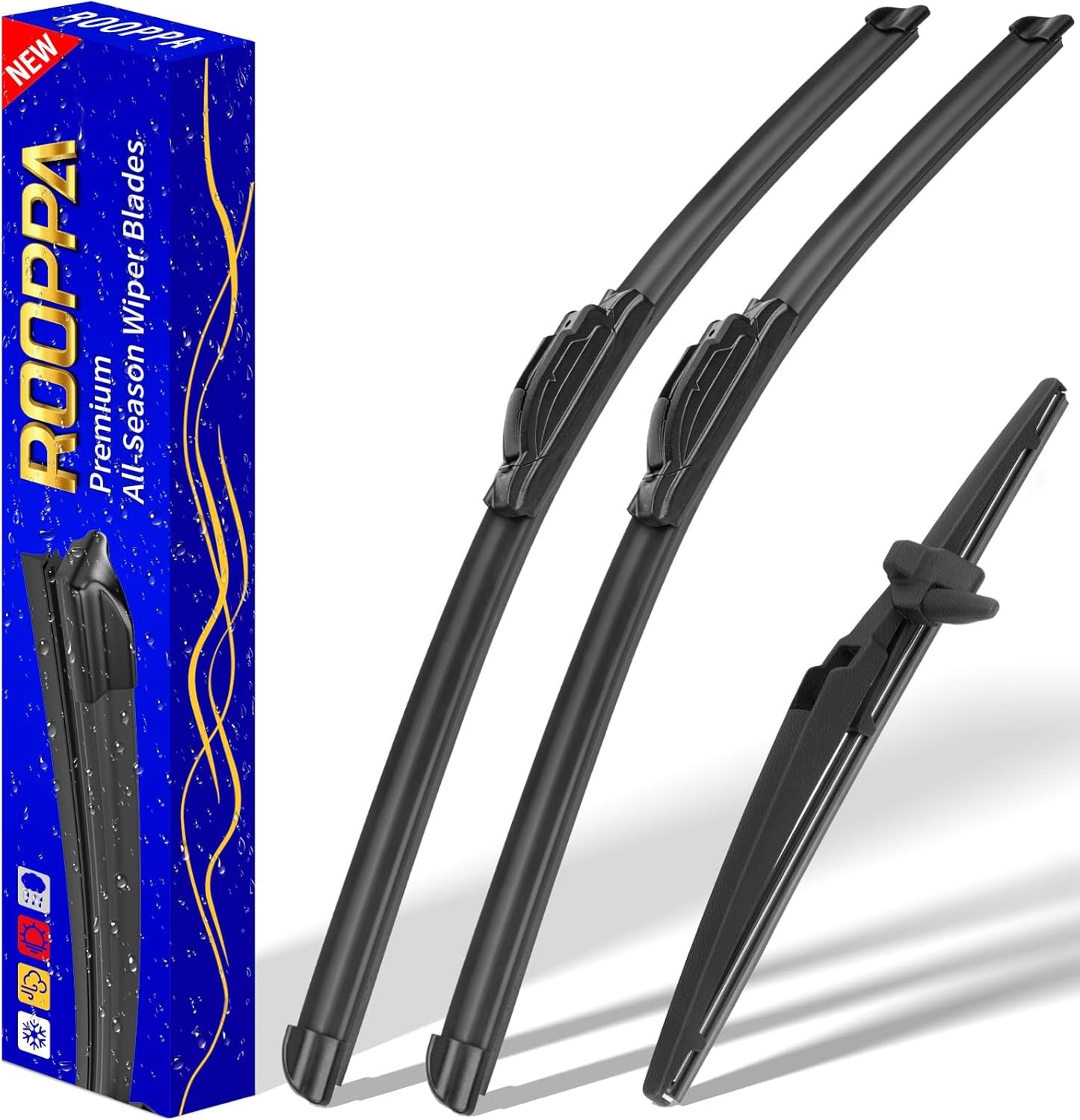 3 wipers Replacement for 2010-2022 Toyota 4Runner, Windshield Wiper Blades Original Equipment Replacement - 24"/20"/12" (Set of 3) U/J HOOK
