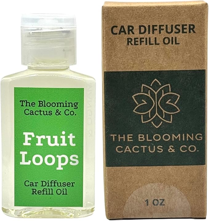 The Blooming Cactus & Co. - Car Diffuser Refill - Fragrance Oil Diffuser Refill - Reed Diffuser Refill 30 gr (Fruit Loops)