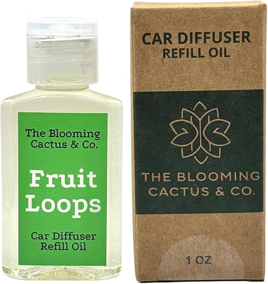 The Blooming Cactus & Co. - Car Diffuser Refill - Fragrance Oil Diffuser Refill - Reed Diffuser Refill 30 gr (Fruit Loops)