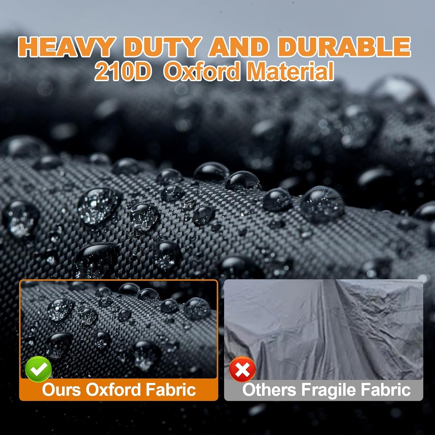 NEVERLAND ATV Cover Waterproof Outdoor - Heavy Duty ATV Covers Dustproof Anti-UV 4 Wheeler Cover All Weather Protection Four Wheeler Cover for Polaris Yamaha Suzuki Honda (Black Large)