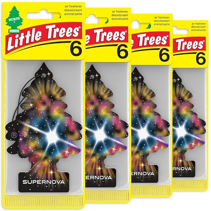 LITTLE TREES Car Air Freshener | Hanging Tree Provides Long Lasting Scent for Auto and Home | Supernova, 24 Air Fresheners