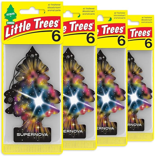 LITTLE TREES Car Air Freshener | Hanging Tree Provides Long Lasting Scent for Auto and Home | Supernova, 24 Air Fresheners