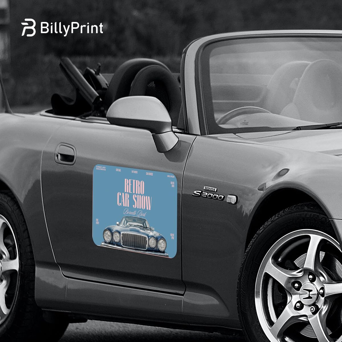 Custom Car Magnet for Business 2-Pack Vivid Printing Reflective Fade-Resistant Material Car Advertising Sign Personalized Magnetic Sheets for Vehicles Multi Size 12x18in