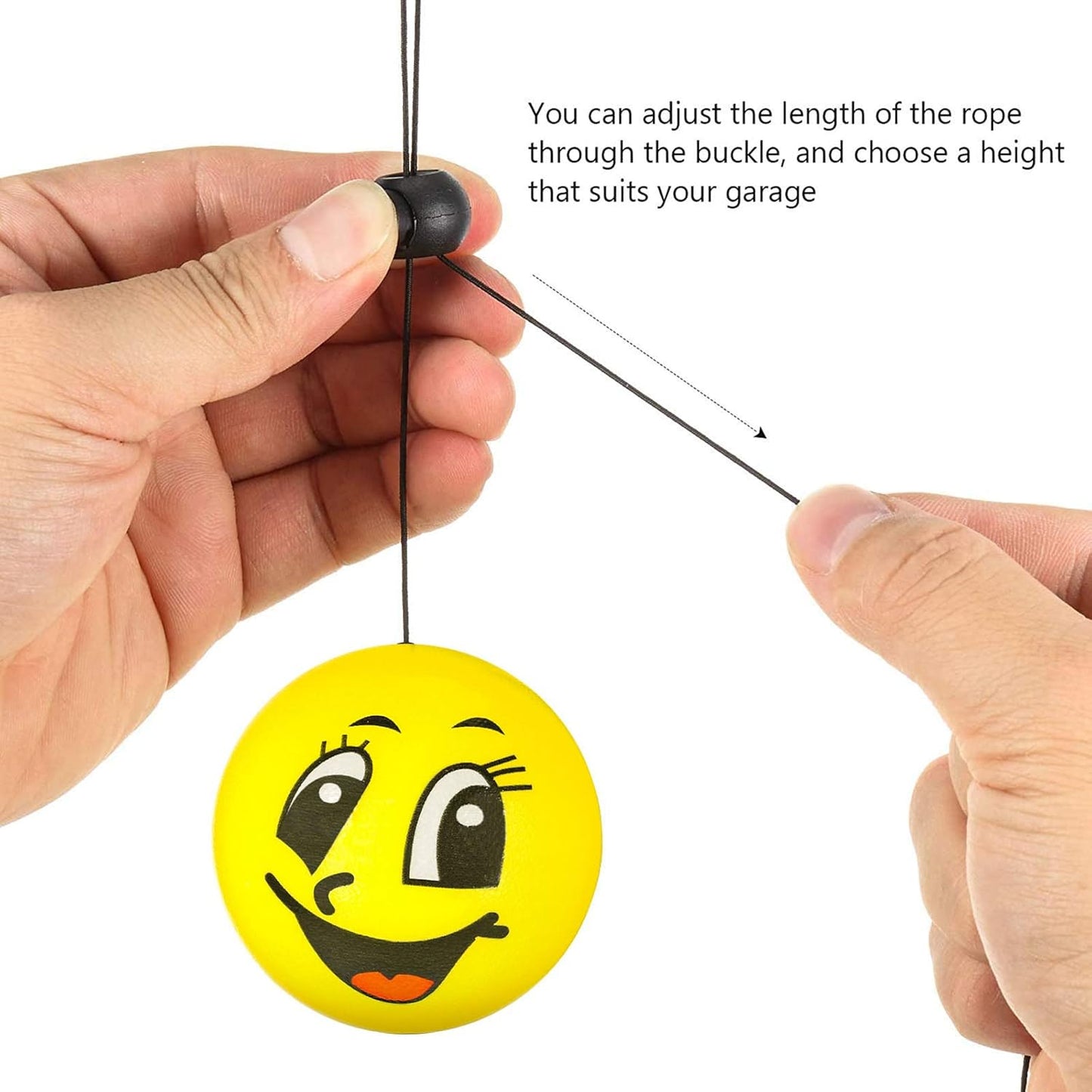 Frienda 2 Sets Double Garage Parking Aids, Includes 2 Pieces Assist Balls Garage Ball Stopper, 2 Pieces Plastic Cord Locks and Screw Hooks Parking Indicators for Car