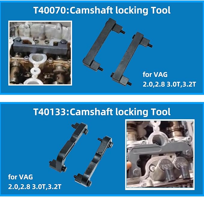 DPTOOL Timing Tool Kit Replacement for Audi VW 2.0 2.4 2.8 3.0T 3.2 4.2 5.2 Engine A4 A6 A6L A8 Q5 Q7 R8 303212 T40133 T40070 T40058 T10172 Alignment Camshaft Locking Tool