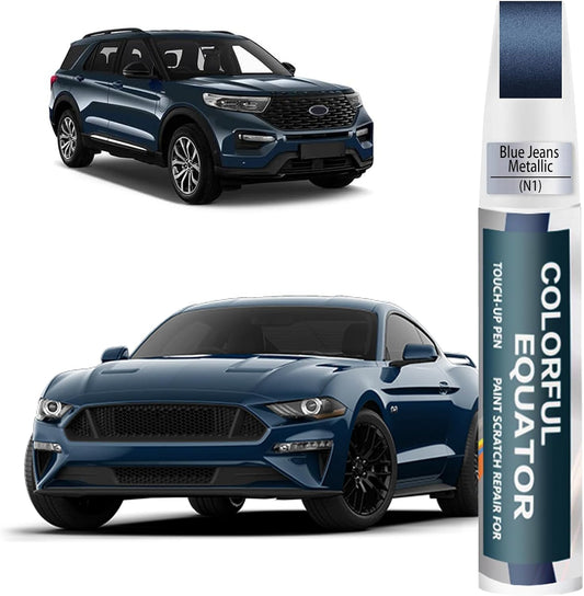 N1 Blue Jeans Metallic Touch Up Paint for Ford, Car Paint Pen Scratch Repair Two-In-One Touch Up Paint, Premium Car Scratch Remover for Deep Scratches