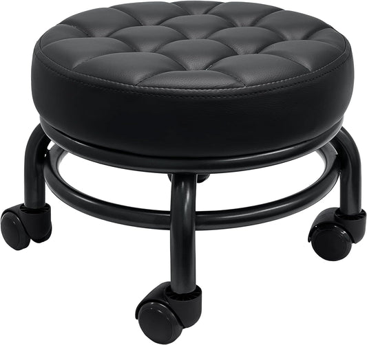 A&A Rolling/Scoot Stool | Comfortable | Heavy-Duty/Sturdy | 360 Degree Rotating | Low to Ground Acubest (1)