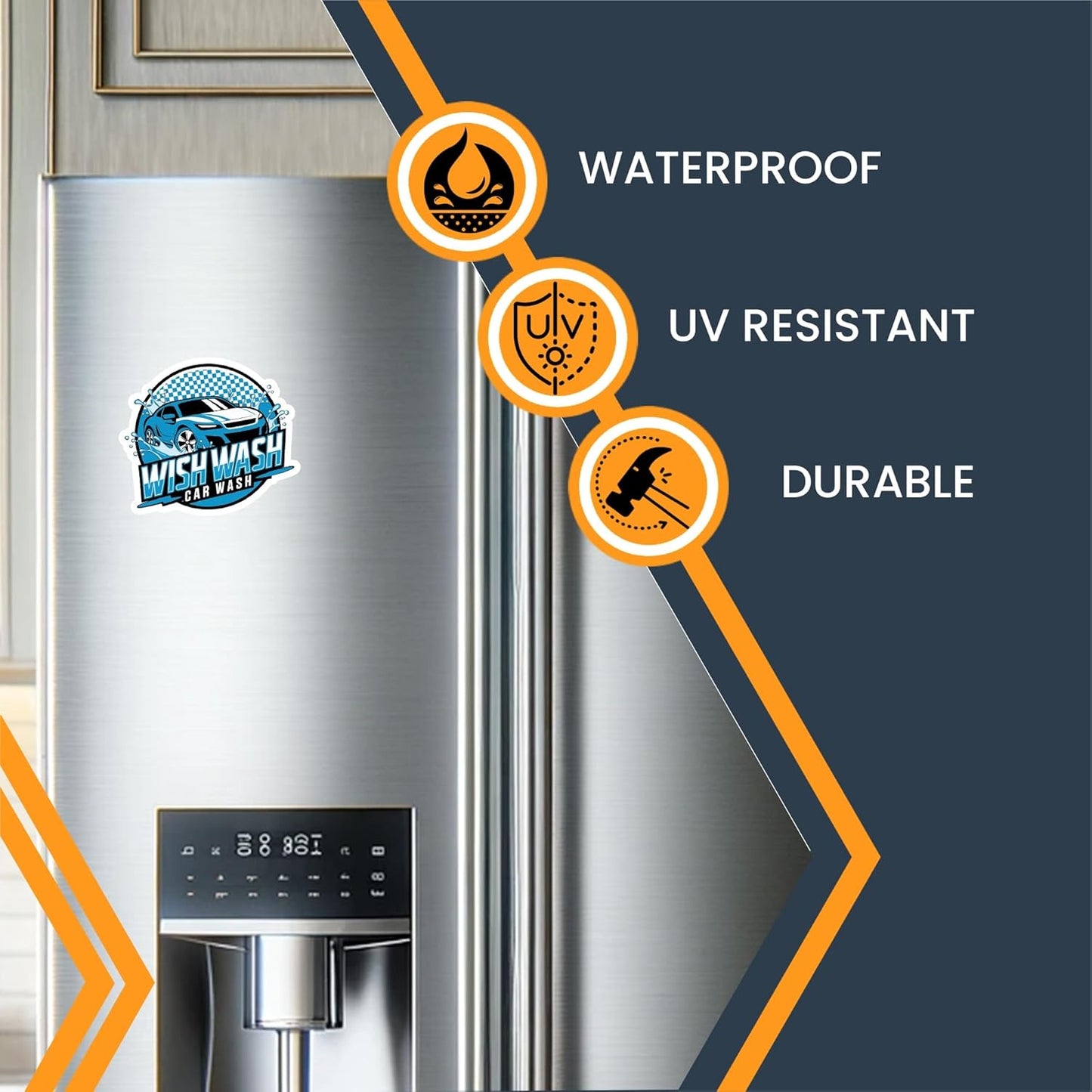 Magnet Me Up Custom Car Magnet – Personalized Die-Cut Magnetic Decal, Weatherproof UV-Printed, Strong Hold, Upload Image & Text – Made in USA, Any Size for Bumper, Truck, Business & More