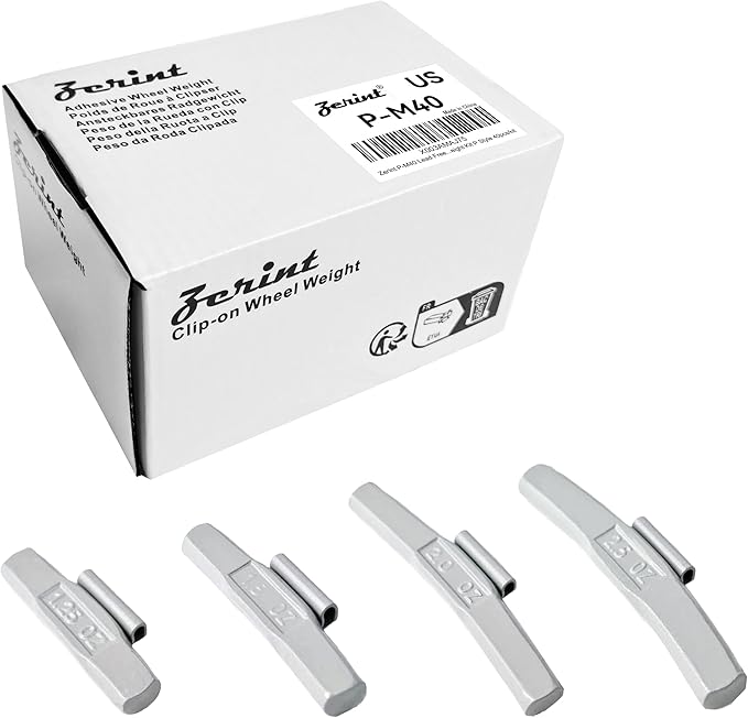 P-M40 Wheel Weight Kit P Style ;Grey 40pcs/kit: 1 1/4oz, 1 1/2oz, 2oz and 2 1/2oz 10pcs Each