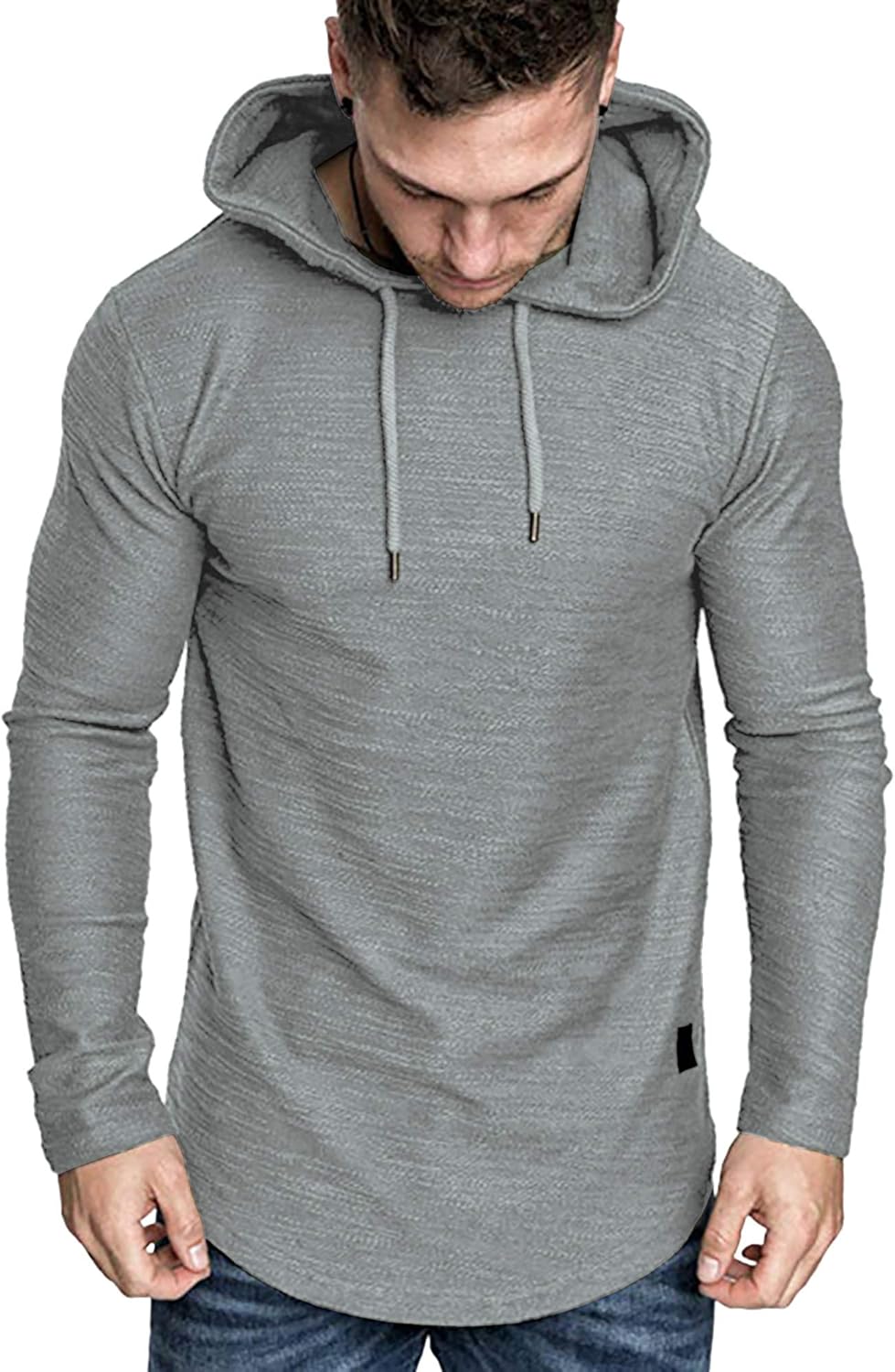 Lexiart Mens Fashion Athletic Hoodies Sport Sweatshirt Solid Color Fleece Pullover