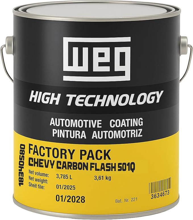 Auto Underbody Coating – 1 Gallon Factory-Type Automotive Paint | Rust Resistant for Truck & Car Frames & Undercarriage Protection | Durable Finish | Professional Automotive Paint (CHEVY CARBON FLASH 501Q)