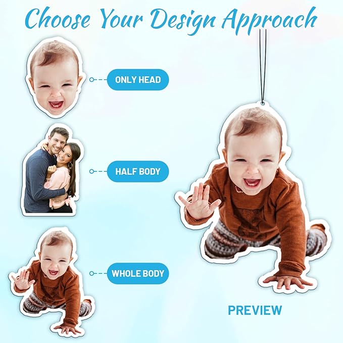 Custom Air Freshener for Car - Double Sided photo Personalized Air Freshener for Car with Multiple Fragrances Decorations for Wardrobe, Bathroom,Hanging Ornaments (Unique Scented Gift) (Alien)