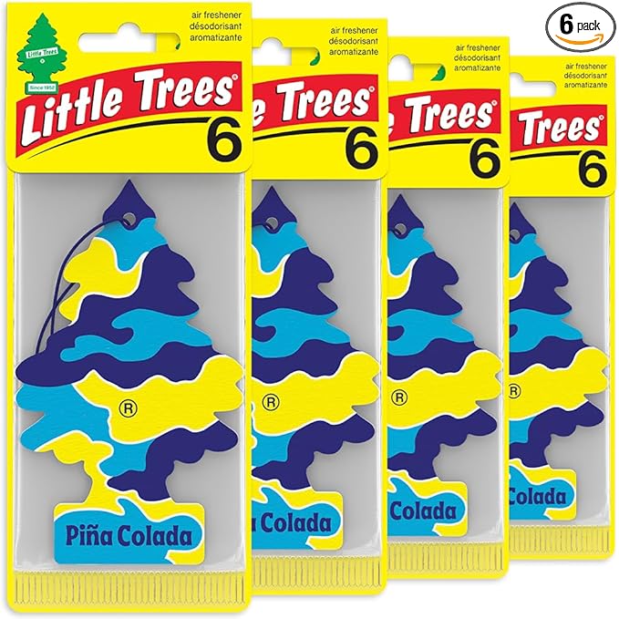 LITTLE TREES Car Air Freshener | Hanging Tree Provides Long Lasting Scent for Auto and Home | Piña Colada, 24 Air Fresheners