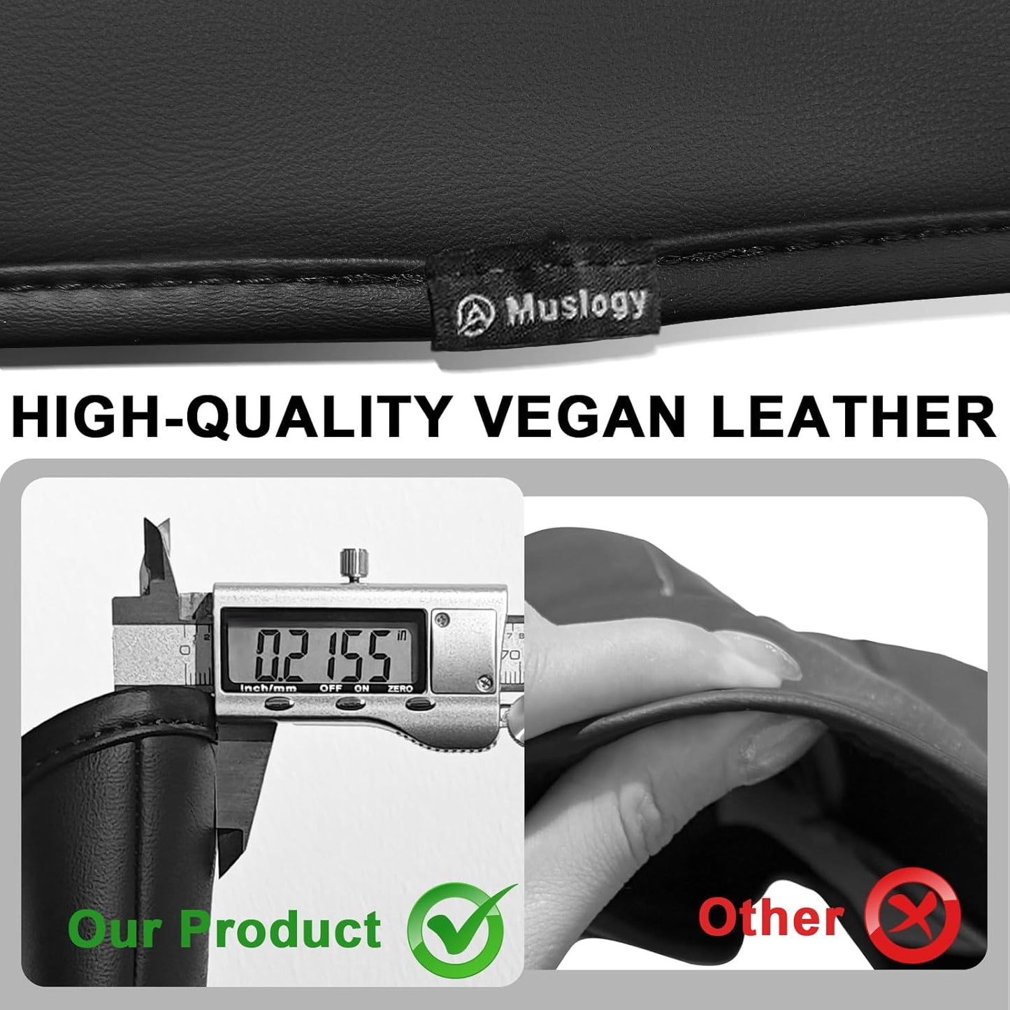 Muslogy Center Console Armrest Cover Compatible with Tesla Model Y Refresh 2026 Comfort Armrest Pad Arm Rest Cushion Vegan Leather Protector Regular Thick (25+ |Juniper| Black, Regular)