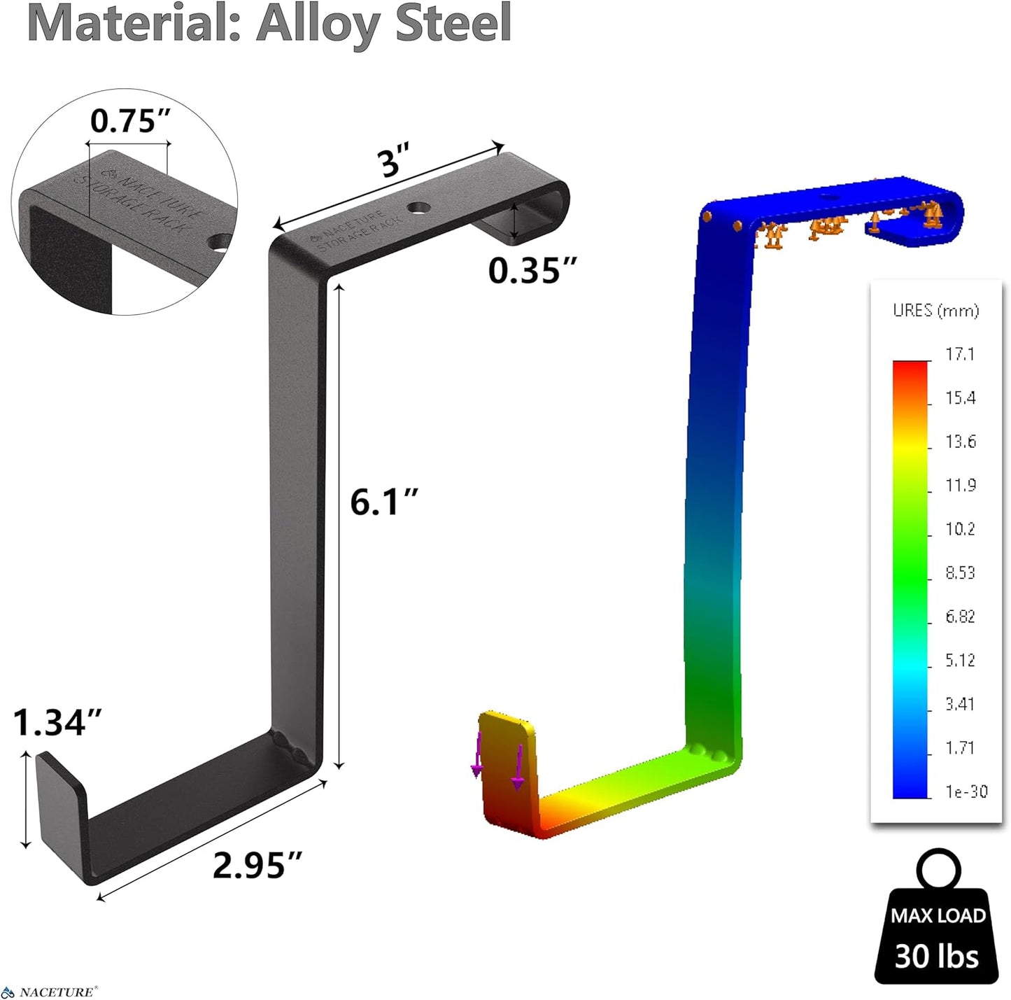 Bike Hooks for Garage Ceiling Mount Rack – Heavy Duty 4X8 Overhead Garage Storage Rack for Ceiling Hanging Bicycle Shelves, Add on Storage Flat Hooks Accessory and Wall Hanger (Z Style 4 Pack)
