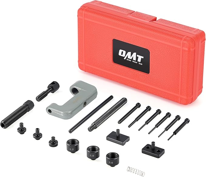 Orion Motor Tech 19pc Chain Breaker Tool Kit with C Frame 3 Anvils 5 Break Tips, Dirt Bike ATV Motorcycle Chain Breaker Chain Link Removal Tool Chain Repair Tool for Cam and 25 to 630 Chains