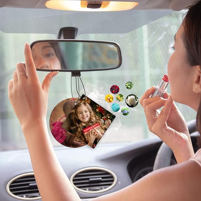 Custom Air Freshener for Car Custom Car Air Fresheners with Pictures, Car Accessories for Men, Boyfriends, Family, Gifts