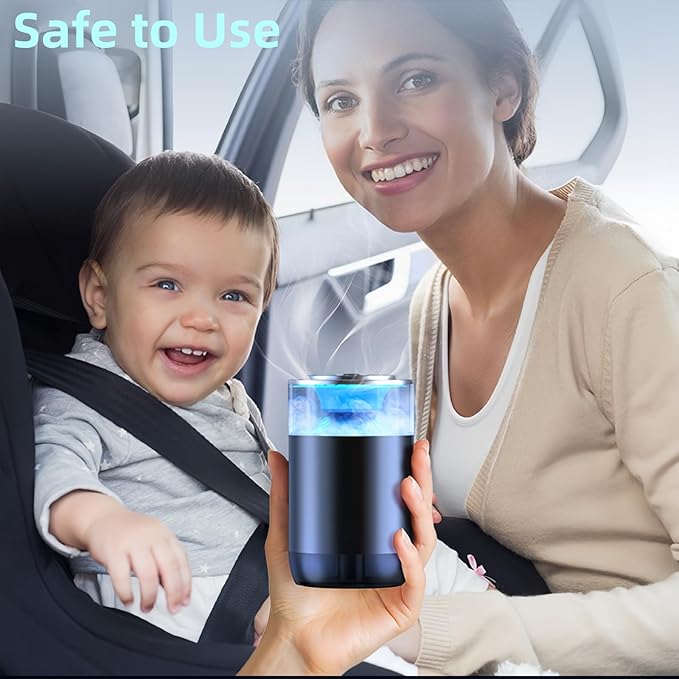 Smart Dffuser for Car, Colorful Light Scent Diffuser, Auto On/Off Car Air Freshener, Adjustable Intensity, 4 Mode Scents Refill X2 (Osmanthus Orchid)