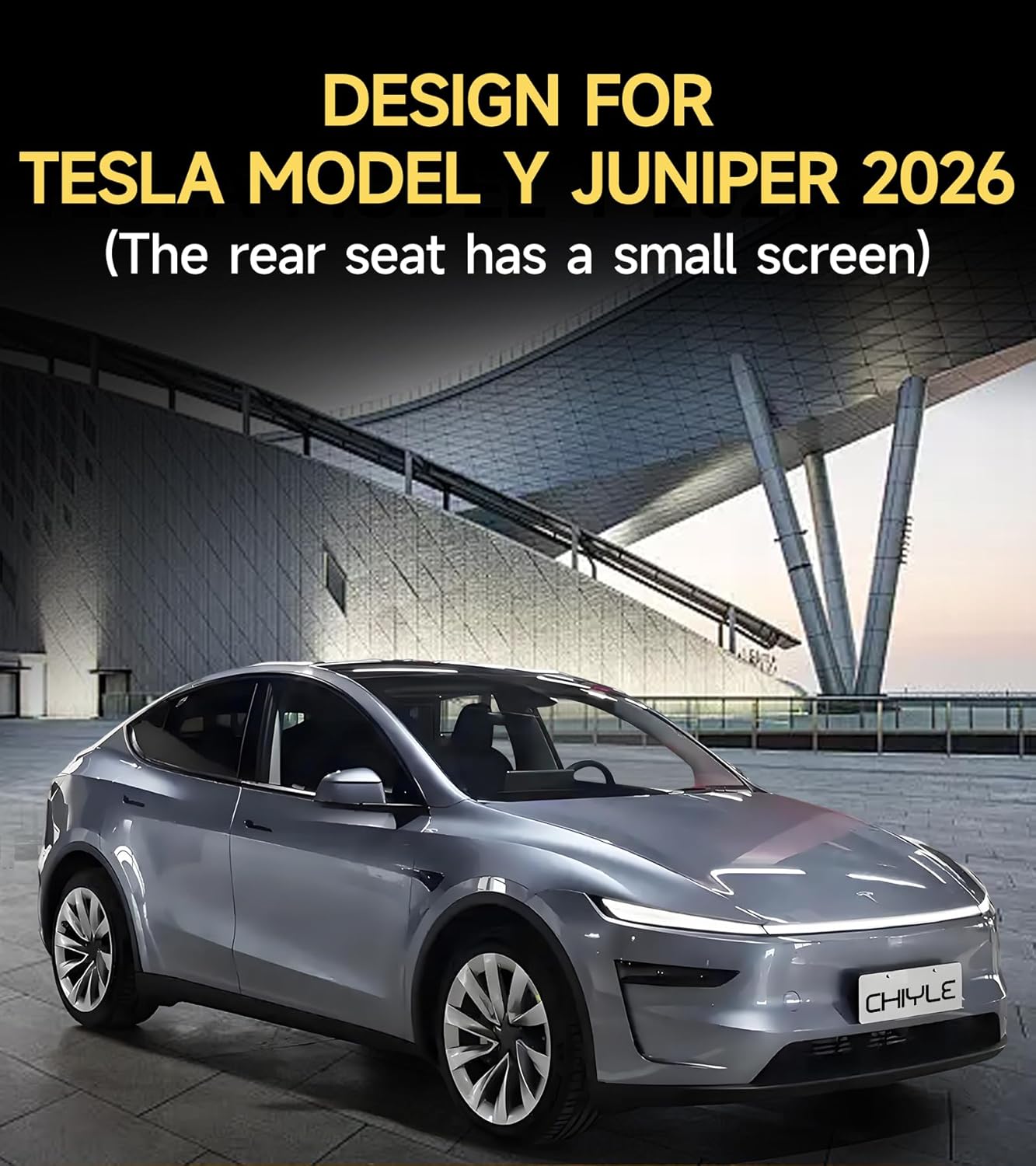 Full Set Floor Mats for New Tesla Model Y 2025 2026 Juniper(Rear with Screen) All Weather Floor Mats(5-seat), Tesla Y Frunk Trunk Mat Rear Cargo Liner,Tesla Model Y Accessories 2026(6 PCS)