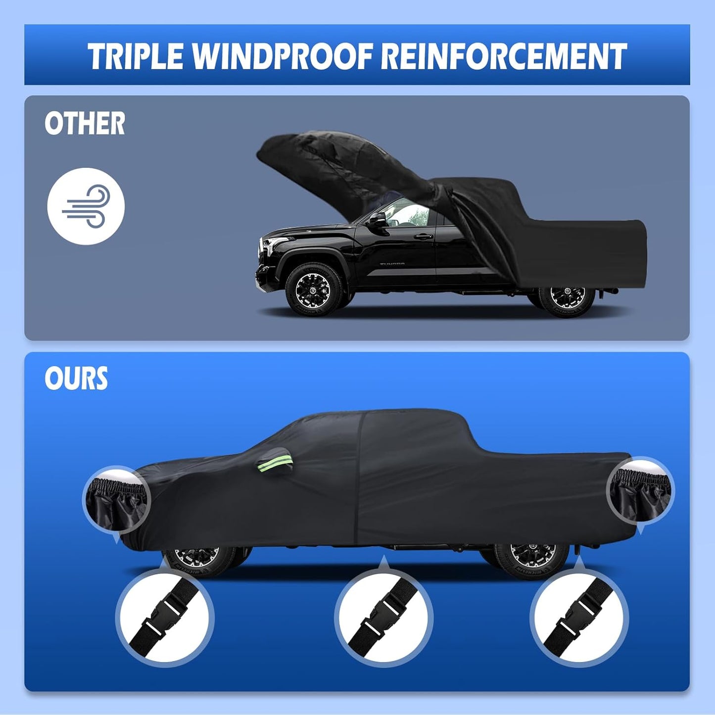 Car Cover Custom Fit for Toyota Tundra 5.5Ft Bed 2000-2025, Migaven Waterproof Full Exterior Cover Sun Rain Protection with Door Zipper and Cotton Lining