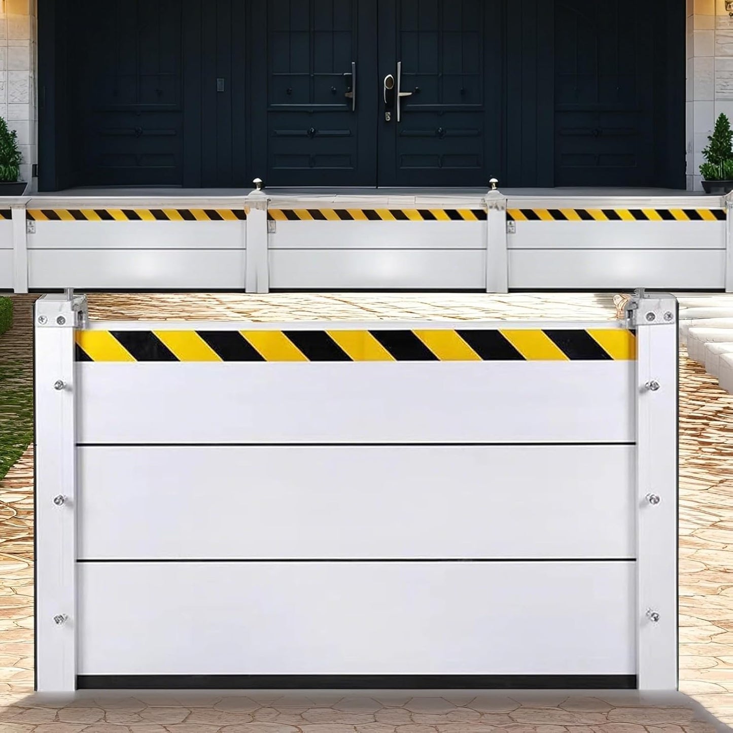 Flood Barriers for Home Exterior,Aluminum Alloy Outdoor Garage Doors Water Barriers for Flooding(H39.4Inch,L14.5FT)