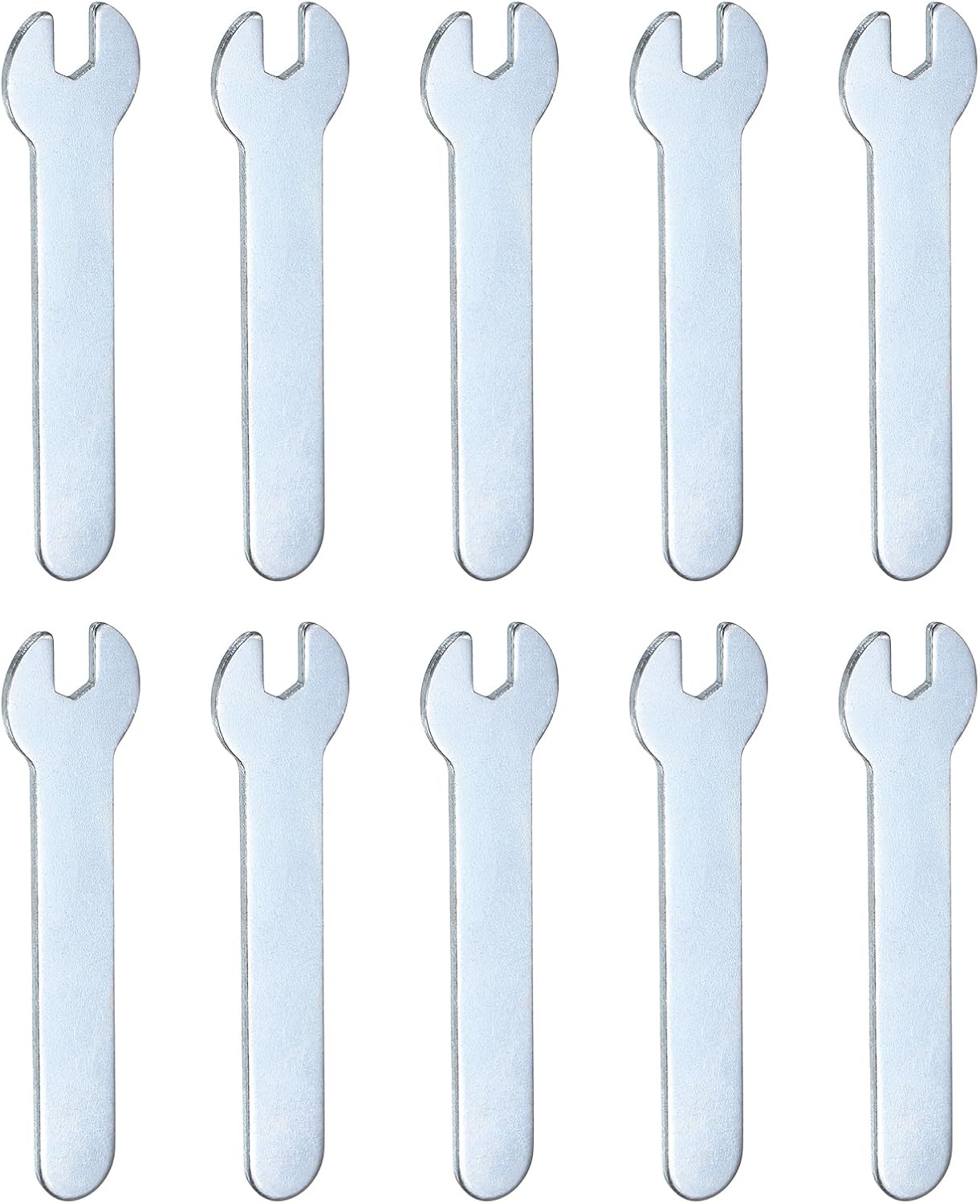 HARFINGTON 10pcs Small Wrench 5x66x1.5mm Metric U-Shaped Single Open Ended Spanner Super Thin Flat Head Galvanizing Wrench for Automotive Repair Furniture Assembly