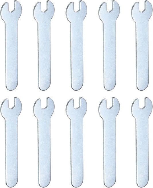 HARFINGTON 10pcs Small Wrench 5x66x1.5mm Metric U-Shaped Single Open Ended Spanner Super Thin Flat Head Galvanizing Wrench for Automotive Repair Furniture Assembly