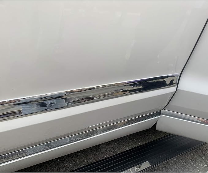 2"(50mm) Automotive Chrome Trim Molding 25FT Heavy Duty Car Side Moldings Self Adhesive UV Protected Scratch-Proof for Truck RV Boat Exterior Interior Body Door Window Bumper