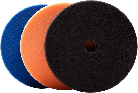 Lake Country 3.5" HDO Foam Polishing Pad Kit (3-Pack) – Premium Heavy Duty Orbital Polishing Pads for Painted Surfaces – Fits 3" Backing Plate