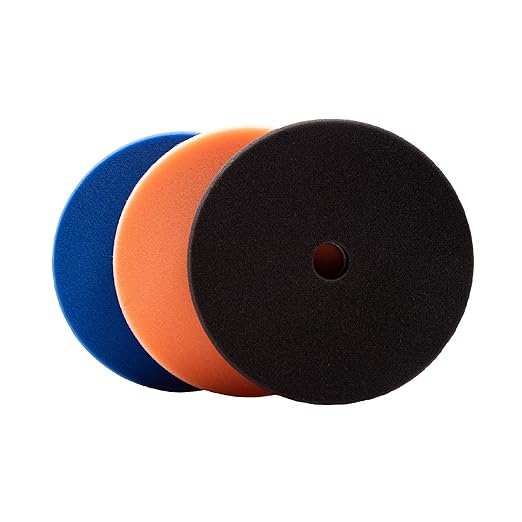 6.5" Lake Country HDO Foam Polishing Pad Kit (3-Pack) – Premium Heavy Duty Orbital Polishing Pads for Painted Surfaces – Fits 6" Backing Plate