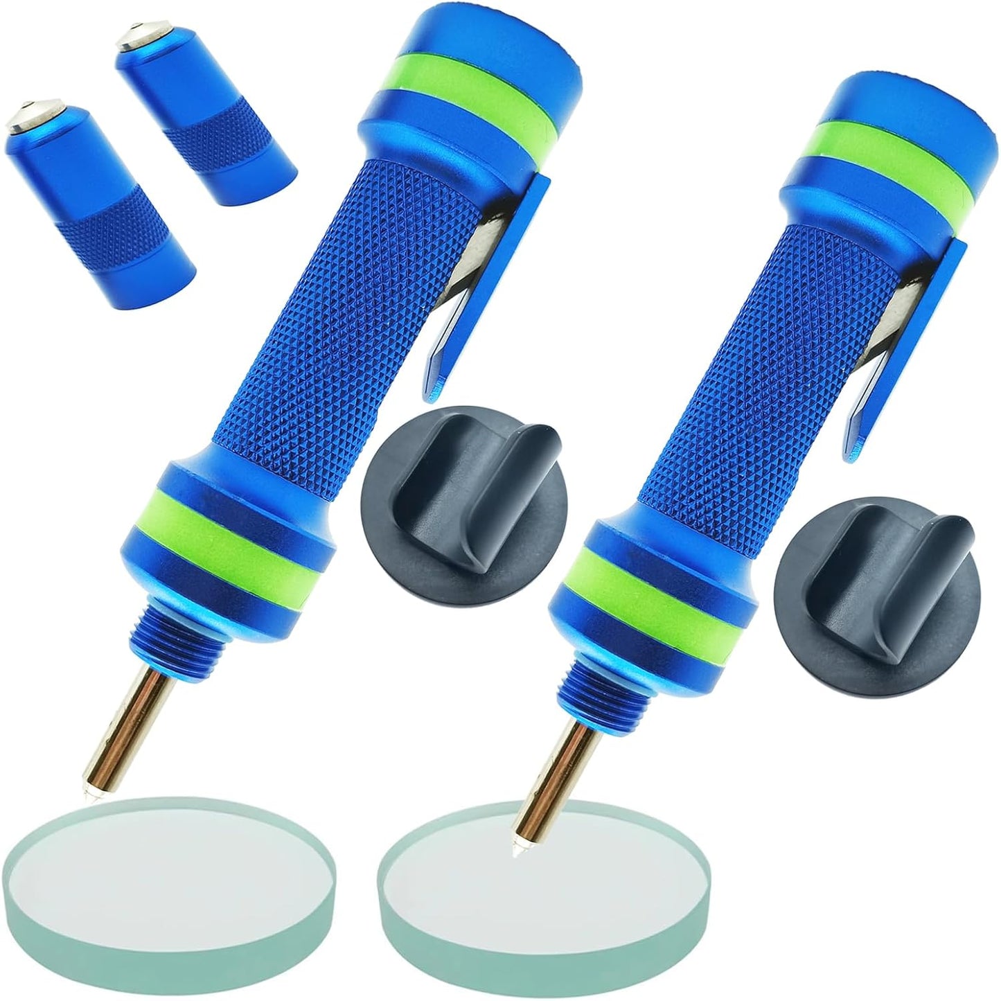 Allelic Car Window Breaker Tool, Window Breaker Seatbelt Cutter, Window Breaker, Glass Breaker, Spring-Loaded Window Breaker for Land & Underwater (Blue, 2 PCS)