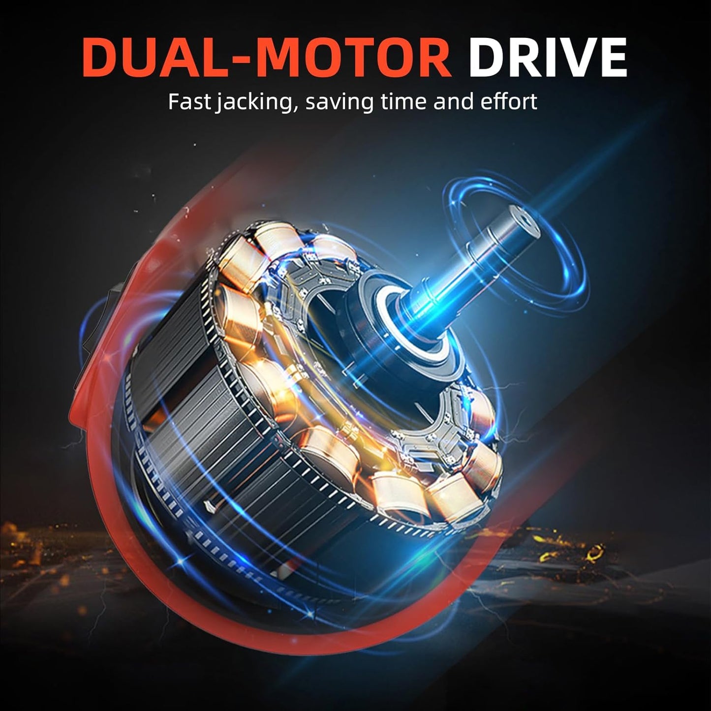 Upgraded Electric Car Jack 5 Ton Floor Jack Hydraulic Jack Stand with Integrated Tire Pump Car Lift for Sedans SUV Tire Change Roadside Emergency Tire Change