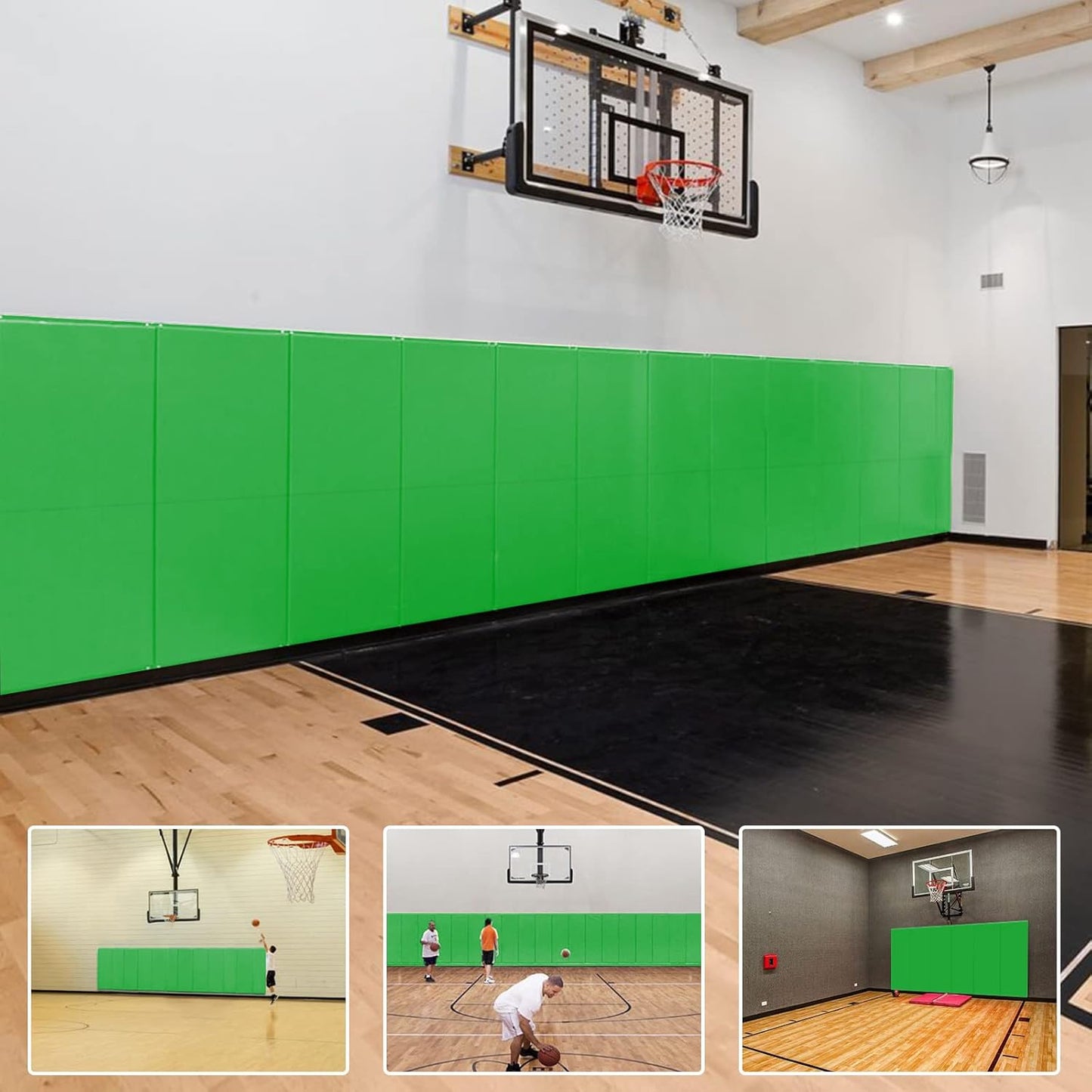 PROGOAL 2"/4" Thick Foam Protection Wall Pad，Gym Basketball-Court Protectors，Durable Waterproof Padding for Wall-Mounted Basketball Hoops(60" L x 20" W)…