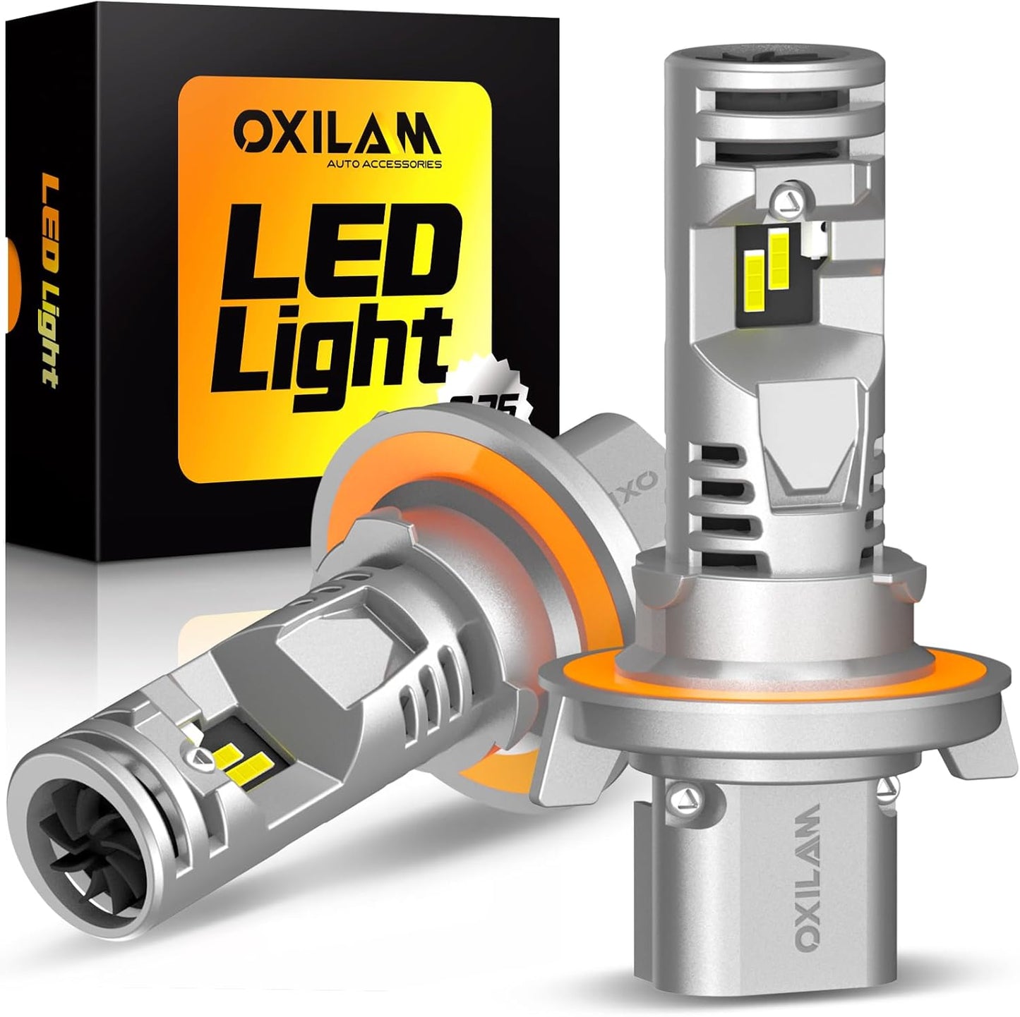 OXILAM 9008 Bulb H13 LED Bulb, 40000LM 60W, High Visibility, 5 Min Install, 50000H Lifespan, No Flicker