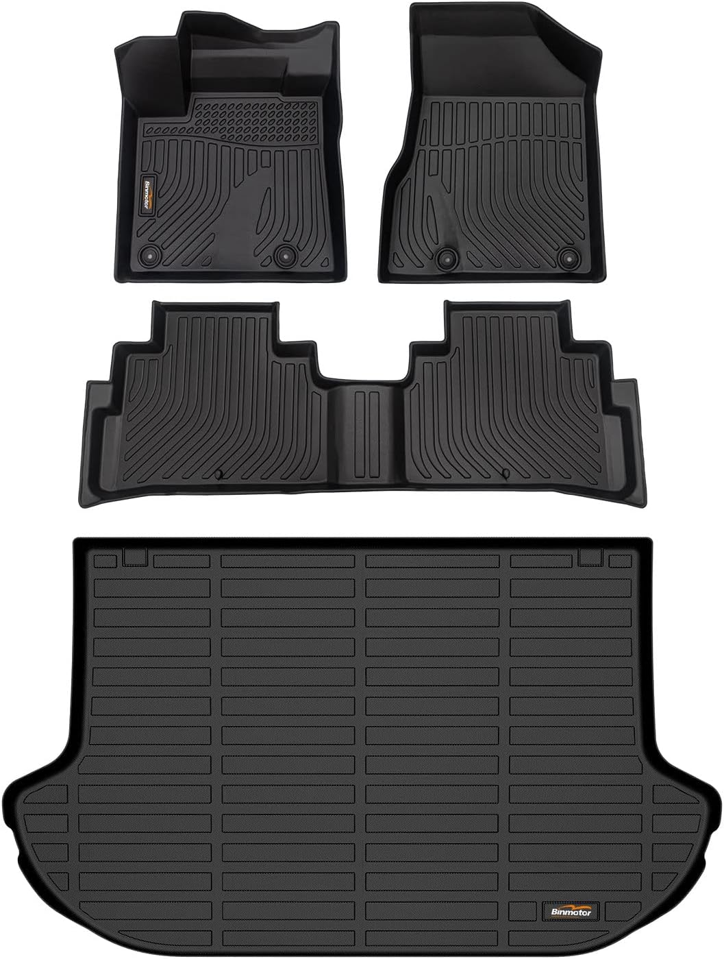 Binmotor-Floor Mats & Cargo Liner for Nissan Murano 2024-2017.5 S | SL | SV | Midnight Edition | Platinum, All Weather Heavy Duty Car Floor Liners-Black for Murano Accessories