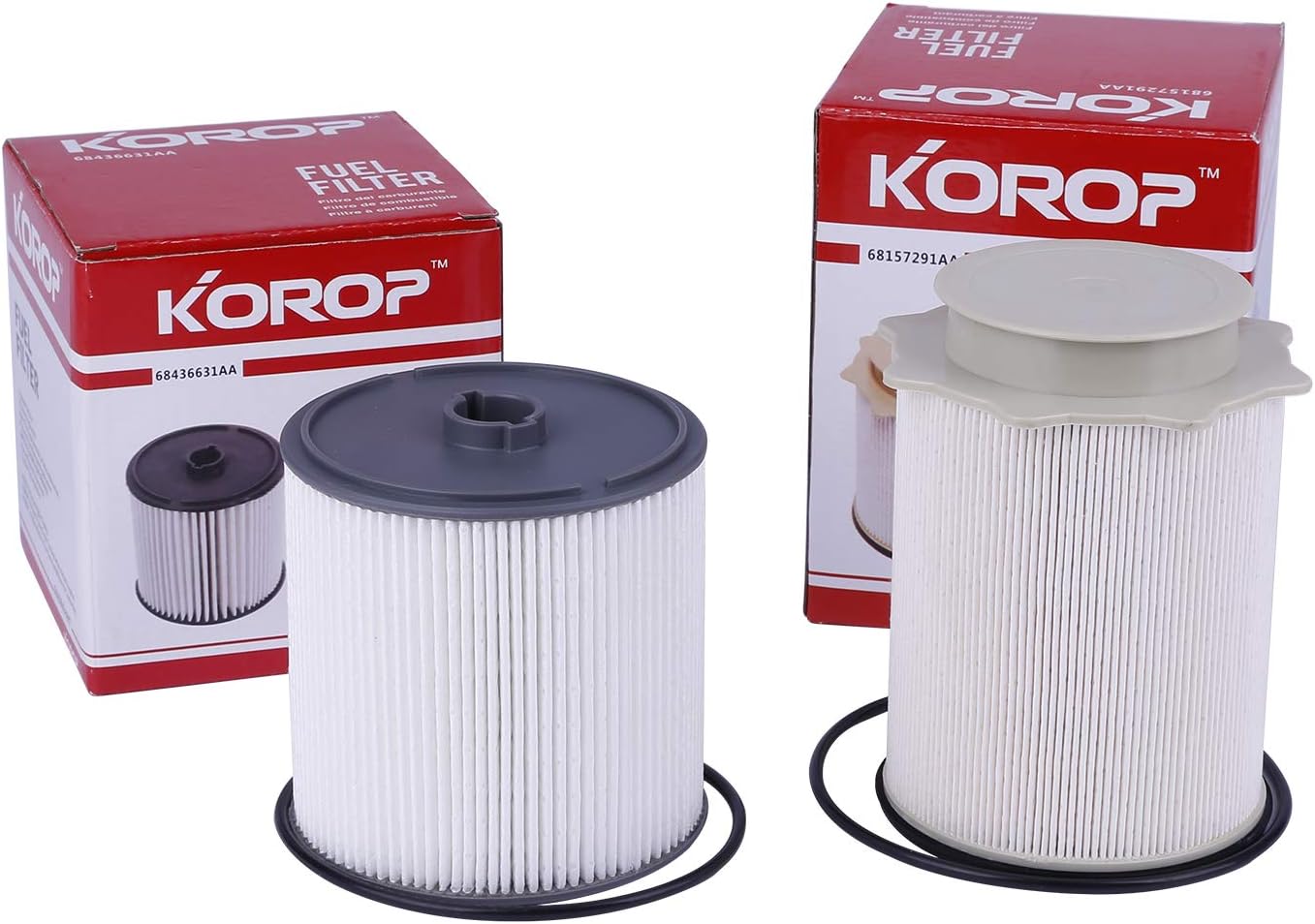 6.7 Cummins Fuel Filter Water Separator Set Fits for 2019 2020 2021 2022 2023 2024 Dodge Ram 2500 3500 4500 5500 6.7L Diesel Turbo Engines, Replaces# 68157291AA and 68436631AA