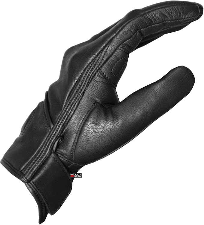 Jackets 4 Bikes Motorcycle Gloves - Premium Leather for Men Women, Touchscreen, Non-Slip, Motorbike Cruiser Street Biker Protector Glove