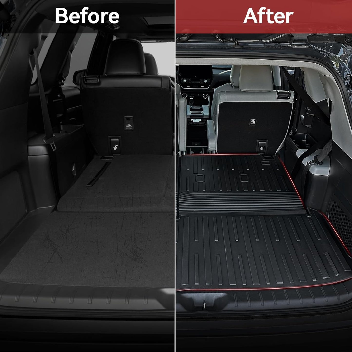 Floor Mats for Grand Highlander Accessories, Cargo Liner with Floor Mats 7 Seater for Toyota Grand Highlander Accessories 2024 2025