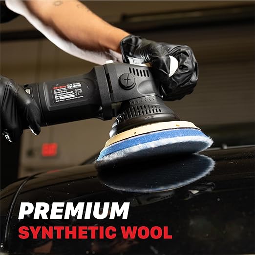 Maxshine 3" Universal Synthetic Wool Cutting Pad – Durable Hook & Loop Pad for Heavy-Duty Use – Compatible with DA & Rotary Polishers – Ideal for Paint Correction & Defect Removal