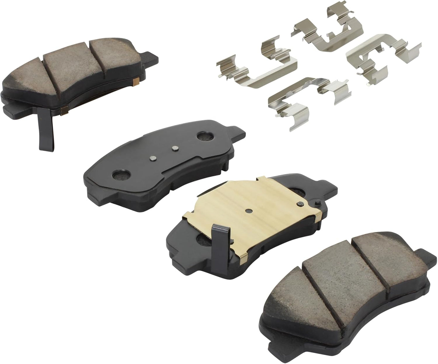 Premium Ceramic Front Brake Pads (1001-1593C) Compatible with Dodge Attitude 2012-2014, Hyundai Accent 2012-2017, Kia Rio 2012-2018